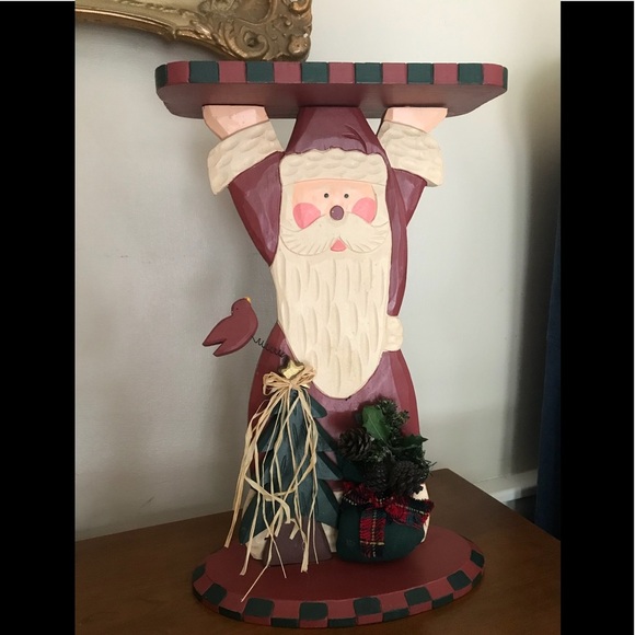 ❤️Rare Vintage Hand Painted Wooden Santa - Picture 5 of 8
